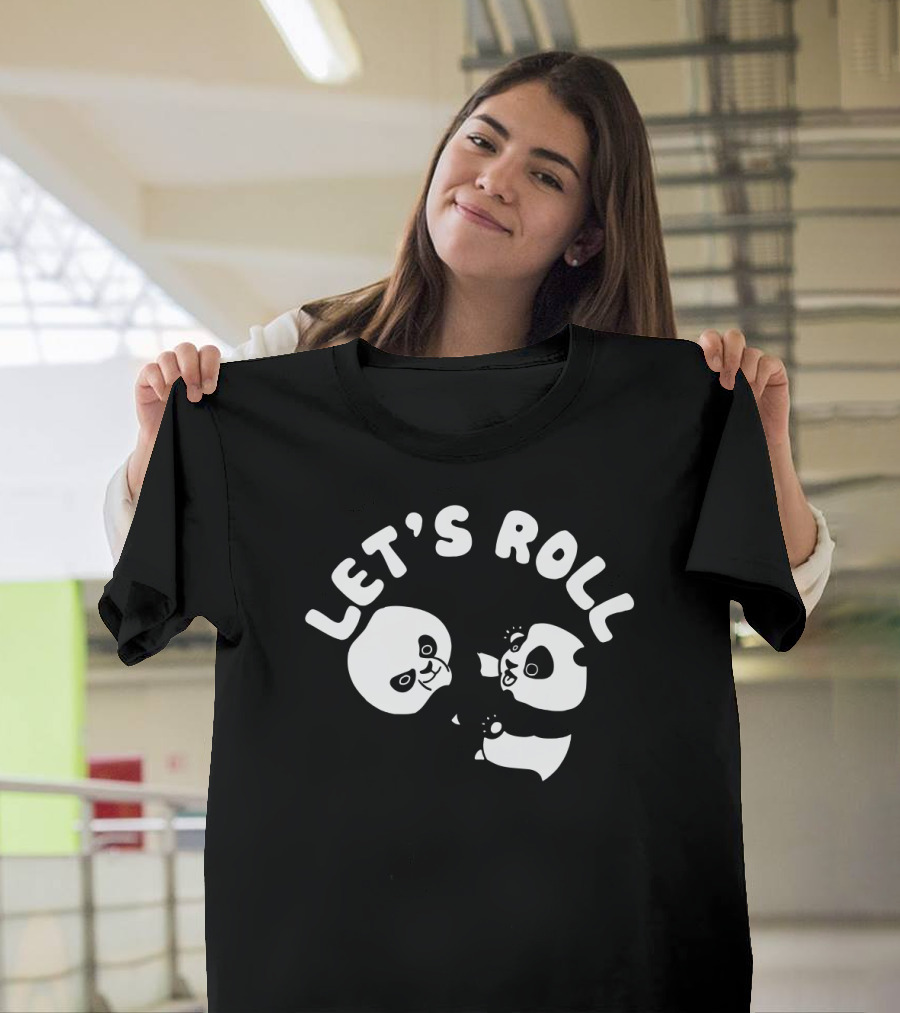 Let's Roll Jiu Jitsu Panda Duo Playful Grappling T-Shirt