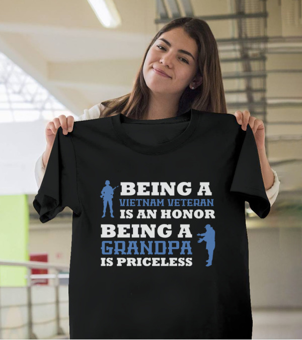 Vietnam Veteran Honor Grandpa Priceless Soldier T-Shirt