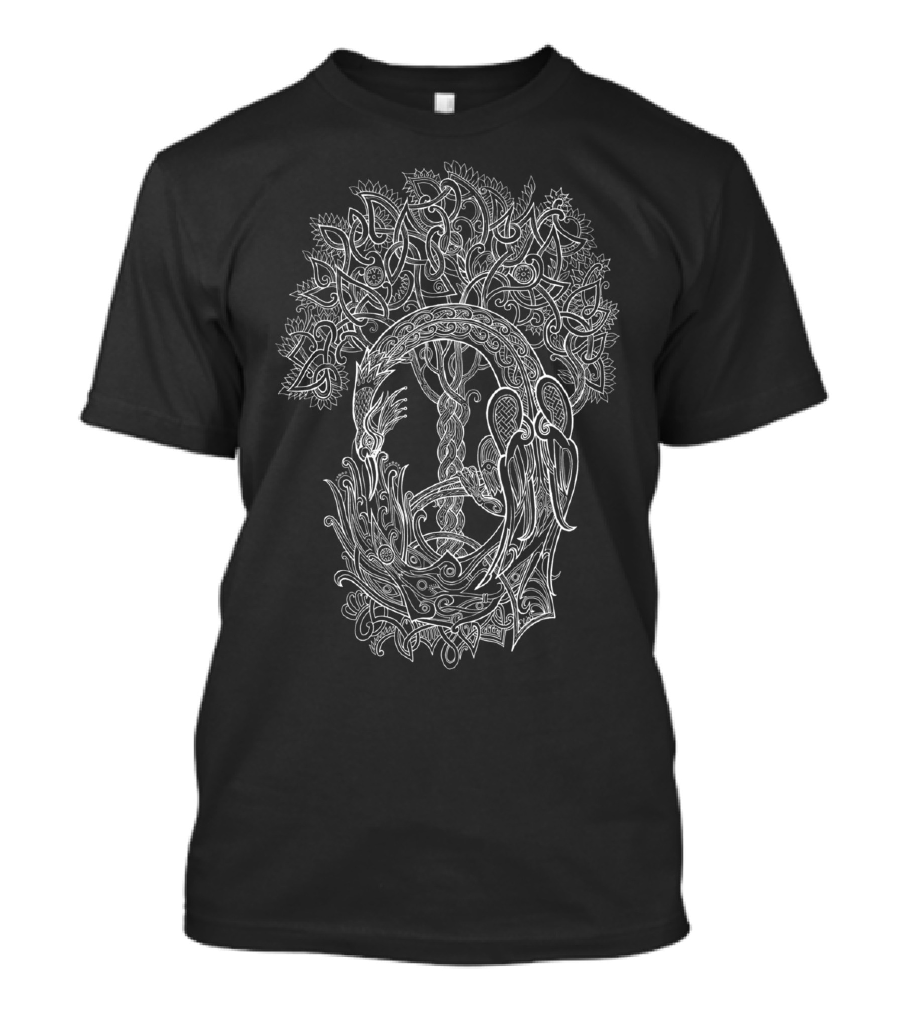 Phoenix Bird Yggdrasil Viking Mythology T-Shirt