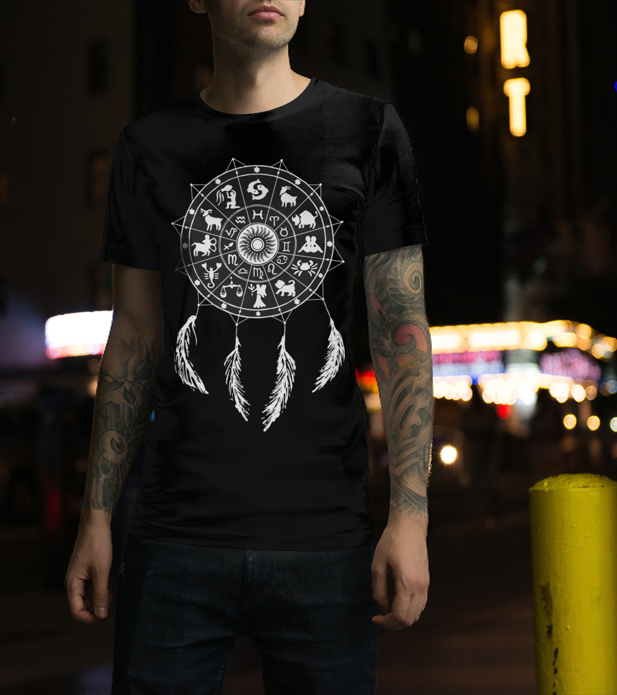 Zodiac Dreamcatcher Astronomical Phenomena Horoscope Symbols T-Shirt