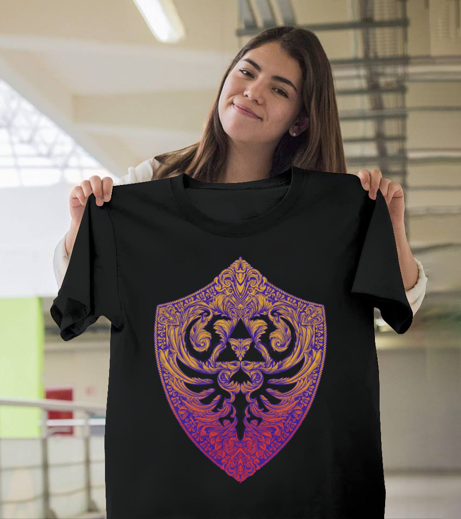 Legend of Zelda Hylian Victoriana Shield Triforce Design Link T-Shirt