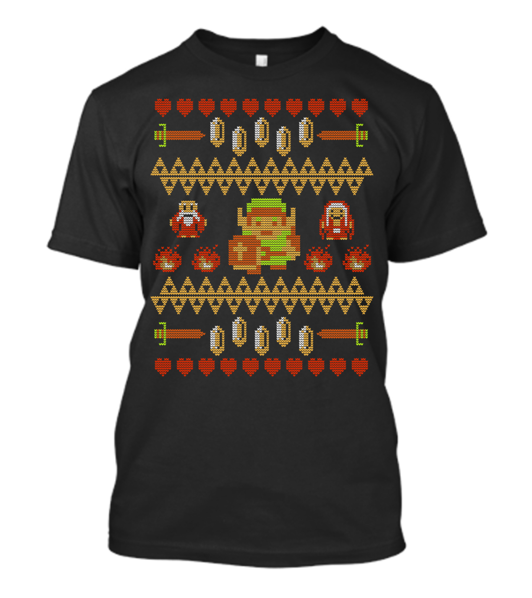 Dangerous To Wear Alone Legend Of Zelda Link Hearts Rupees And Swords 8-Bit T-Shirt