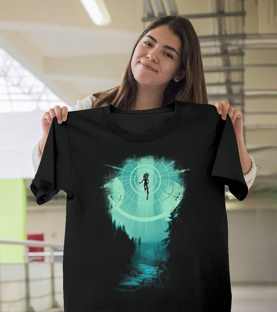 Alien Abduction Night Forest Encounter T-Shirt