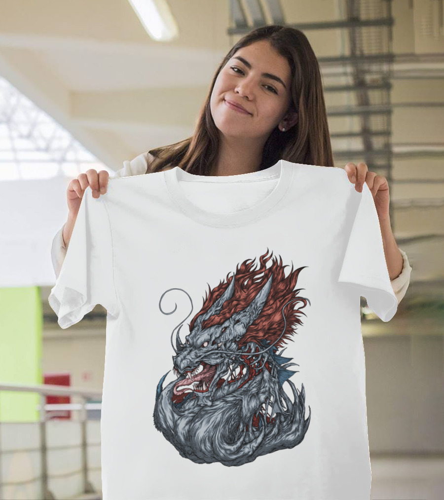 Dragon Death Fiery Ethereal Beast Roar T-Shirt
