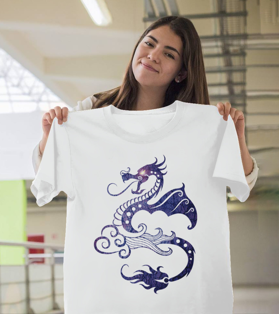 Dragon Eye Intricate Violet Indigo Serpent T-Shirt