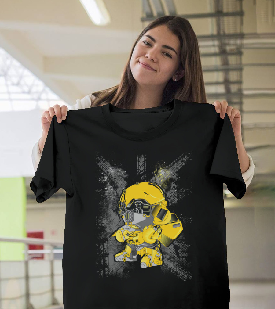 Bumblebee Transformer Cute Chibi Mech Mode Iconic Yellow Robot T-Shirt