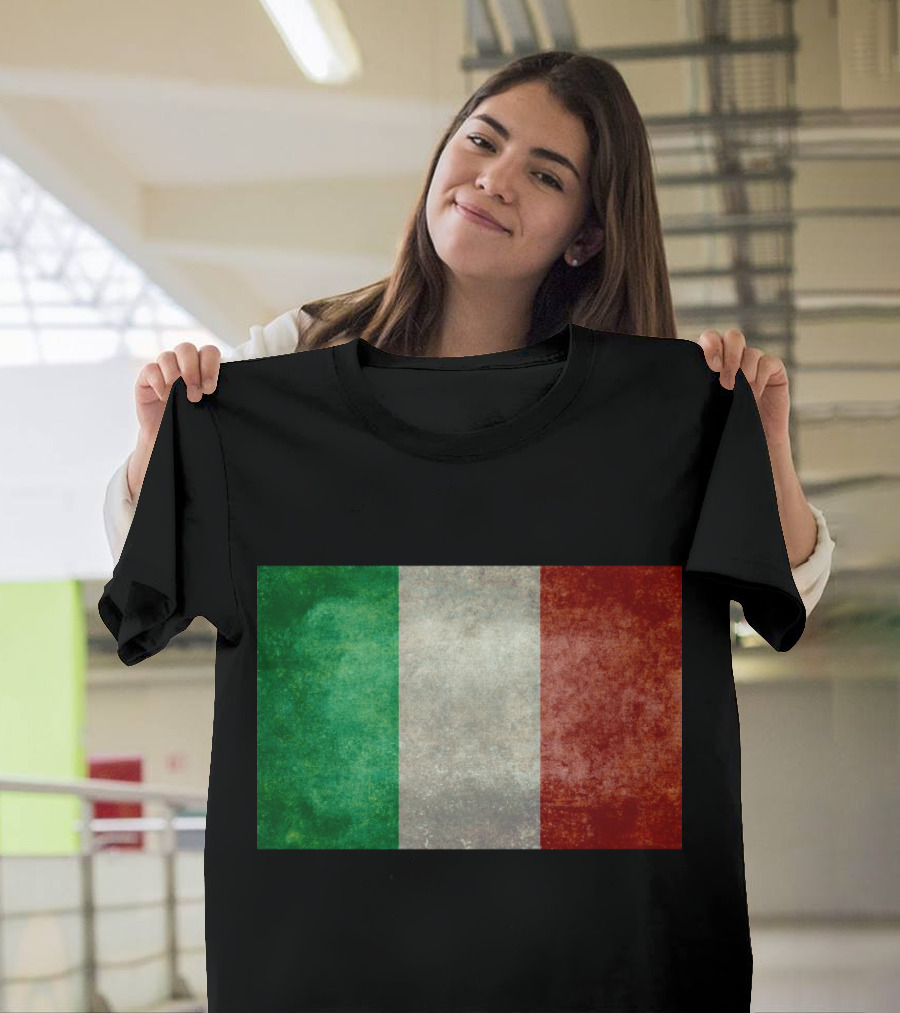 Flag of Italy Vintage Style Retro Italian Flag T-Shirt
