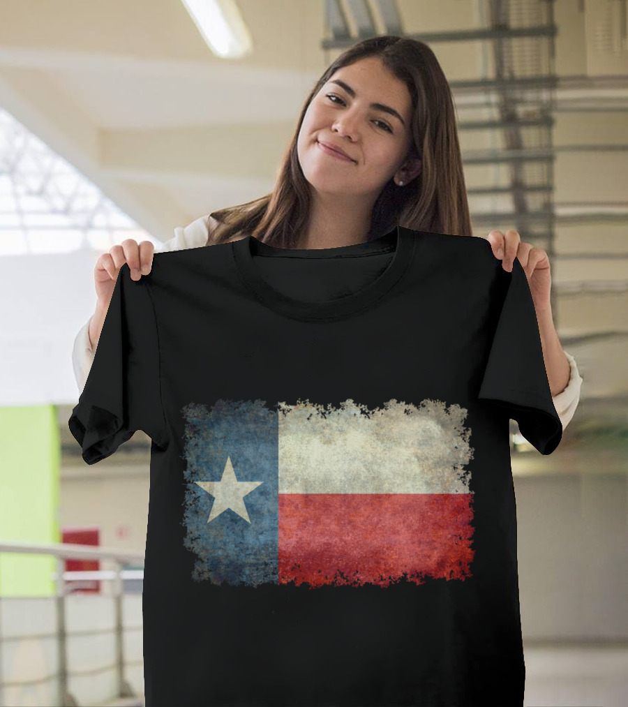 Texas Flag Vintage Style Grunge Texan Lone Star State Retro Look T-Shirt