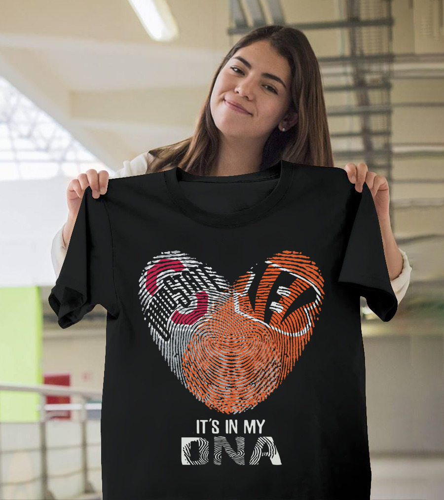 Bengals Ohio State Buckeyes Heart It's In My Dna T-Shirt