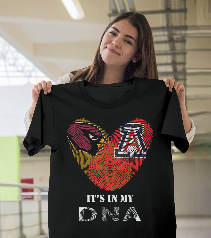 Cardinals Arizona Wildcats Heart It's In My DNA T-Shirt