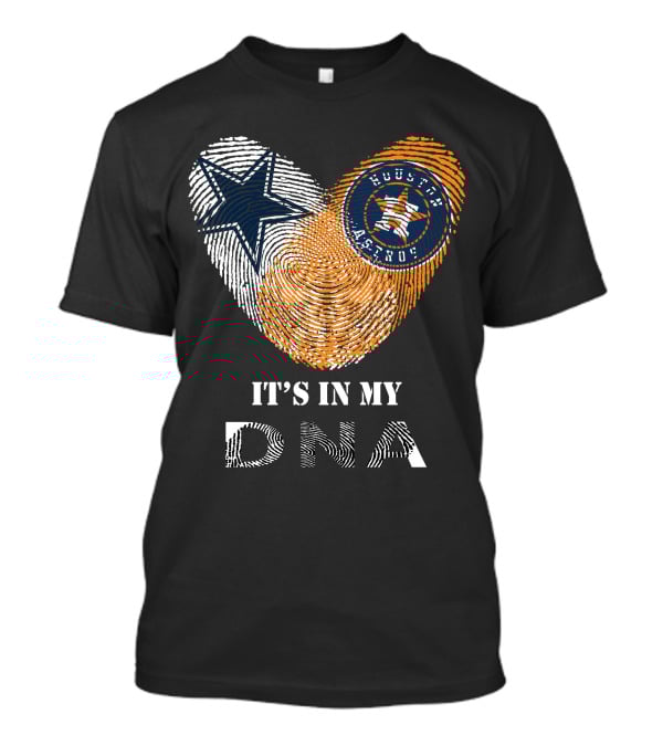 Cowboys Astros It's In My DNA Fingerprint T-Shirt