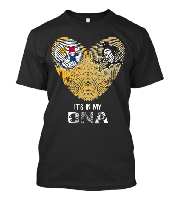 Steelers Penguins Heart It's In My DNA T-Shirt