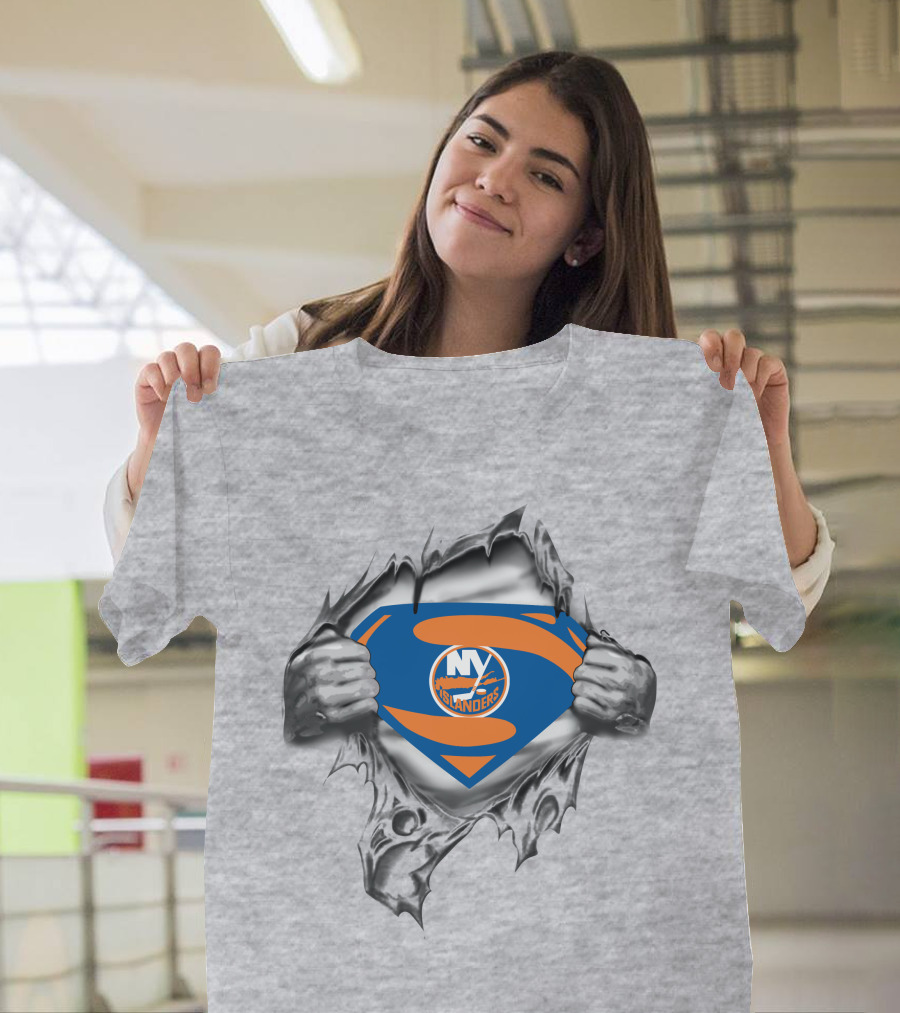 New York Islanders Superman Logo Emblem T-Shirt