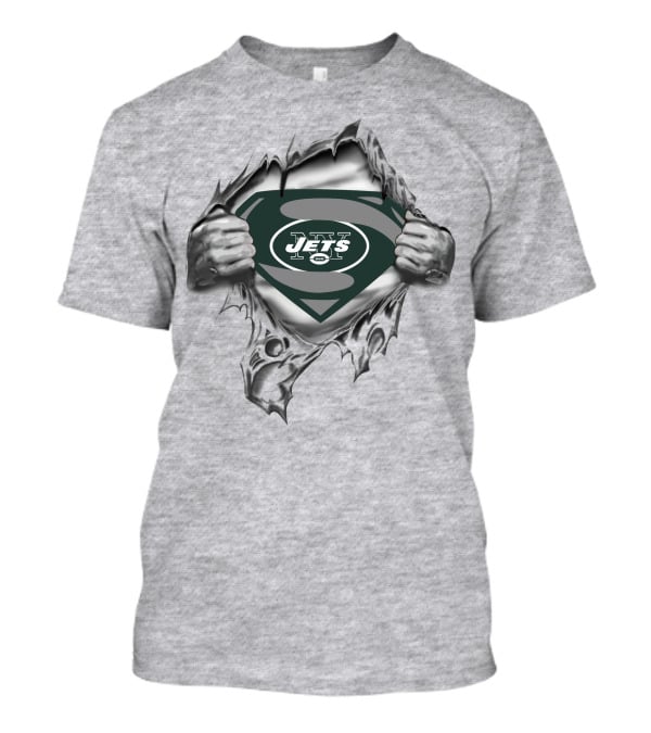 Jets Super Logo Inside Torn T-Shirt