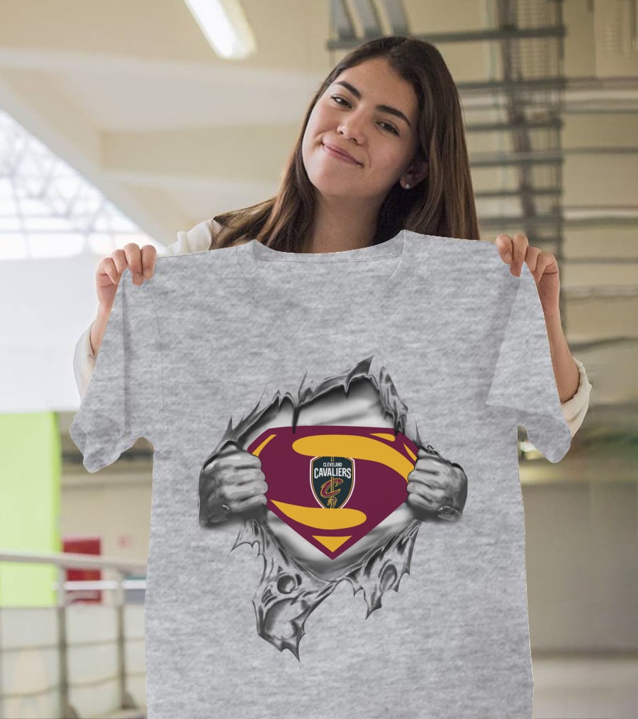 Cleveland Cavaliers Superman Logo Tear T-Shirt