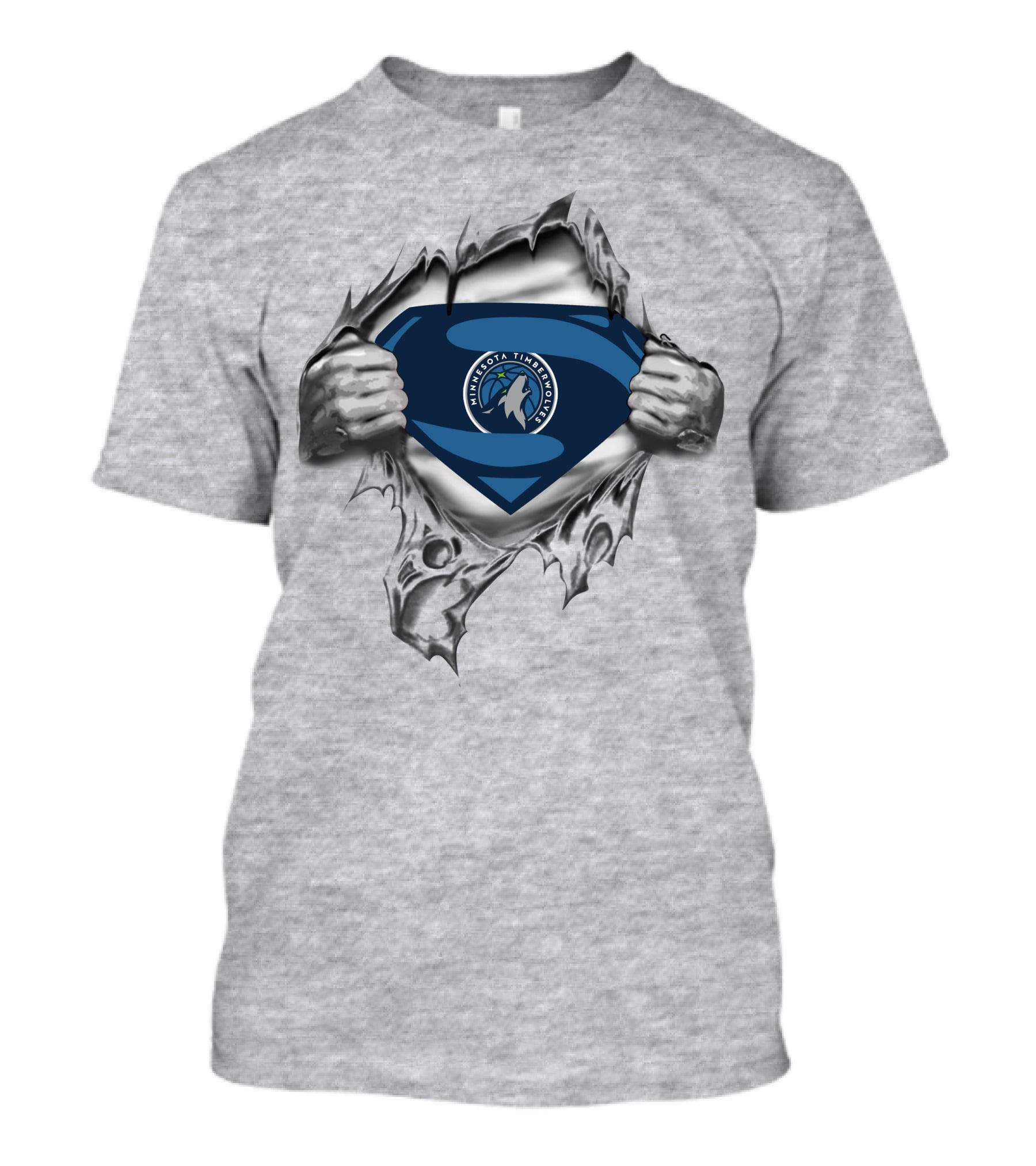 Minnesota Timberwolves Superman Logo Superhero T-Shirt