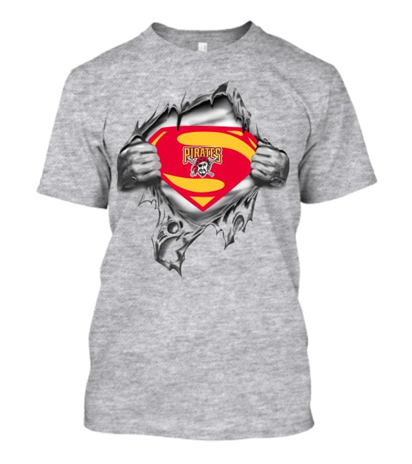 Pirates Superman Logo With Skull And Crossbones T-Shirt