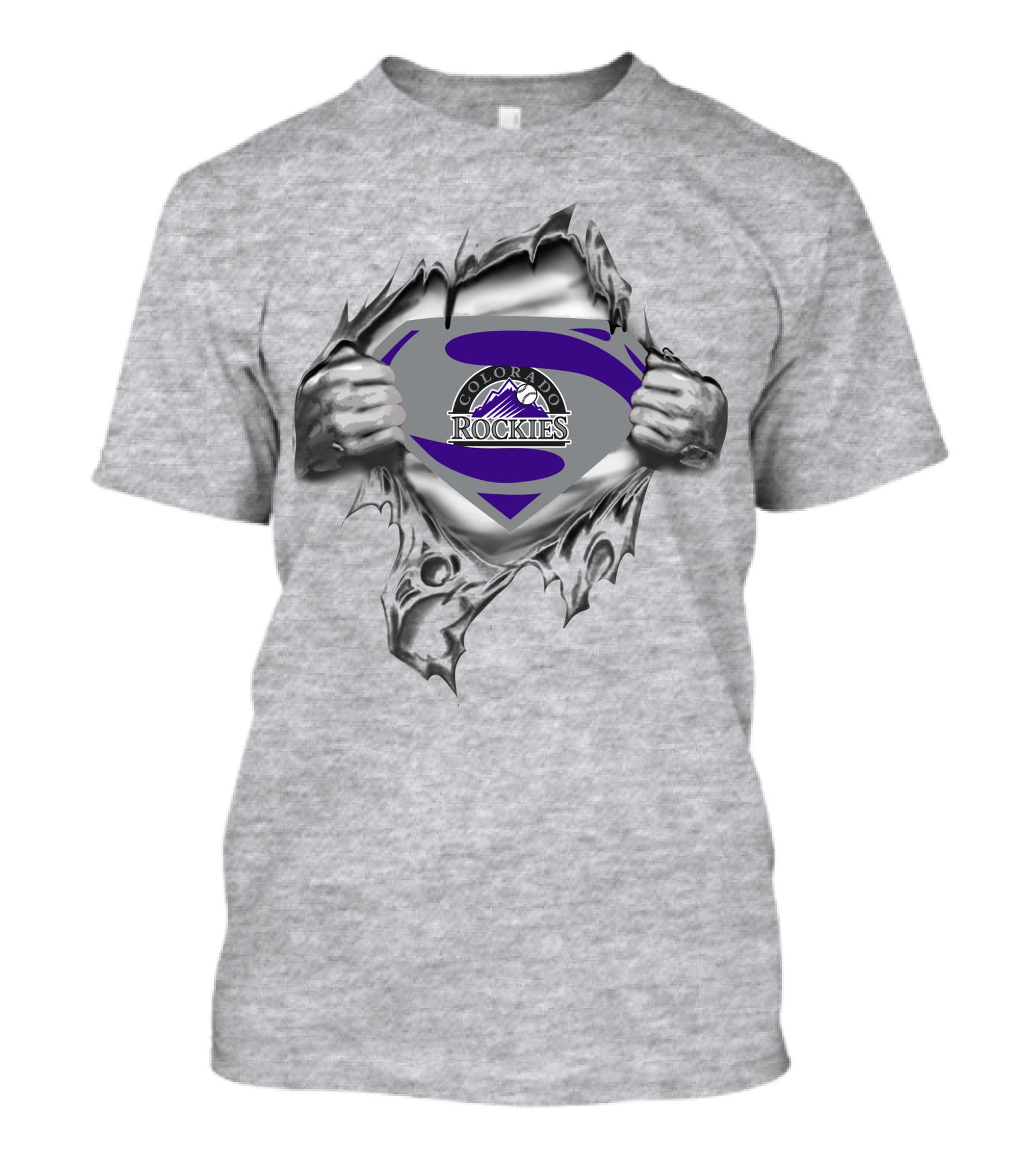 Colorado Rockies Superman Logo Breakthrough T-Shirt