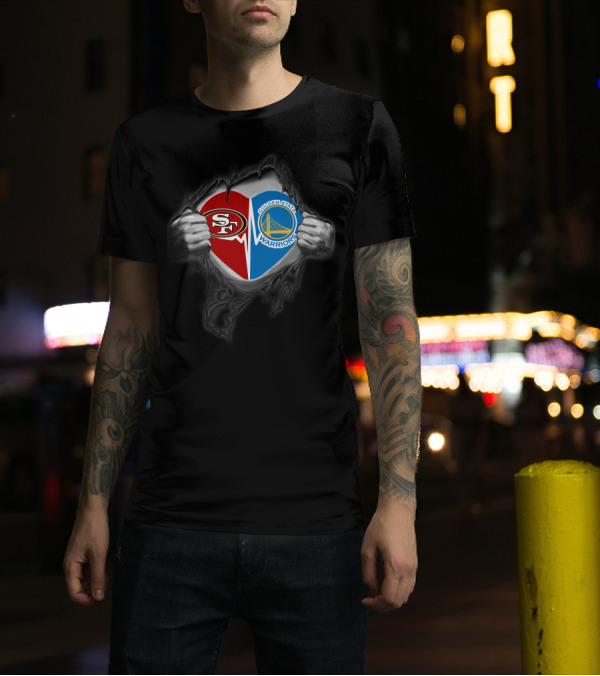 49Ers Golden State Warriors Heart T-Shirt