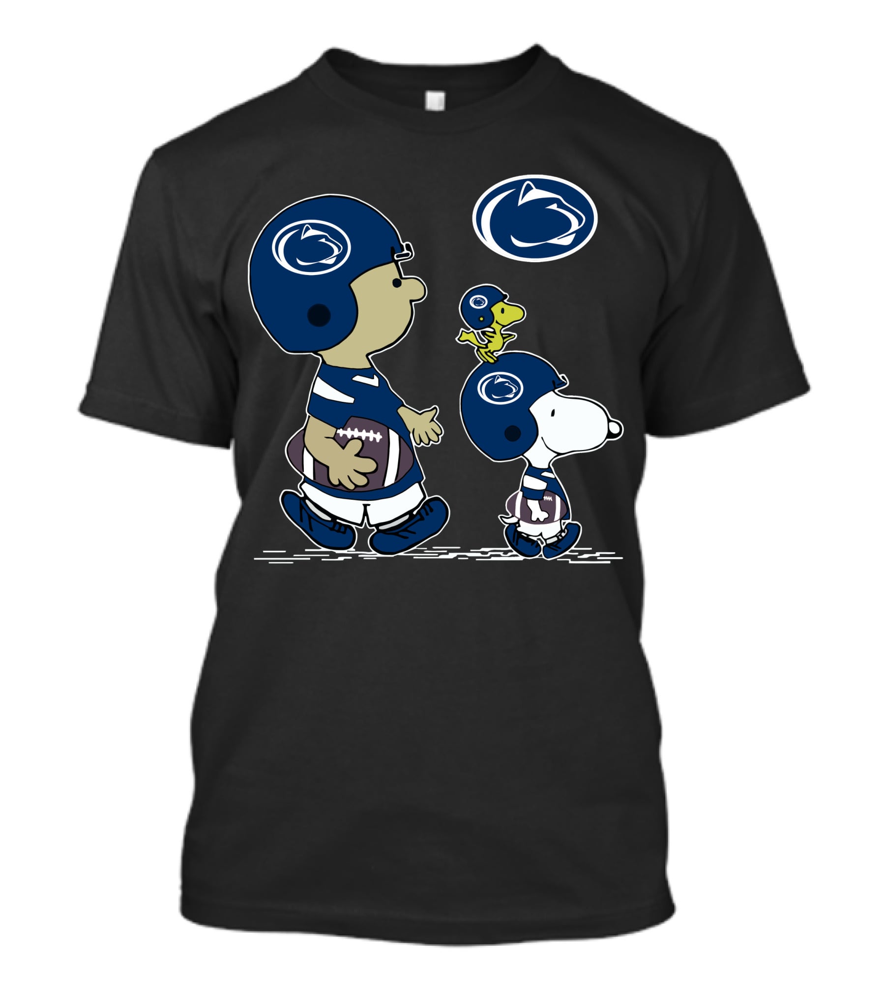 Penn State Peanuts Snoopy Woodstock Football Helmets T-Shirt