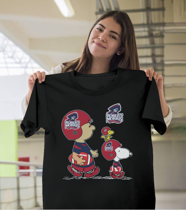 Robert Morris Colonials Snoopy Football Helmet T-Shirt