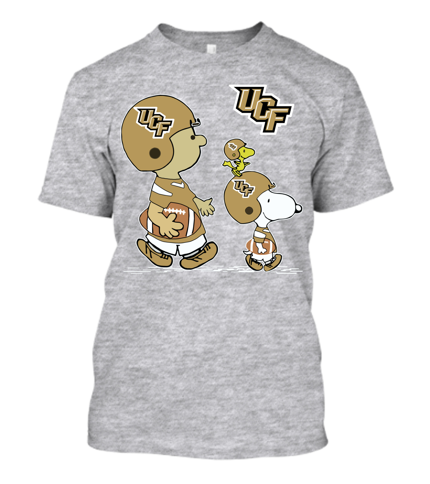 UCF Snoopy Football Charlie Woodstock Helmet Peanuts T-Shirt