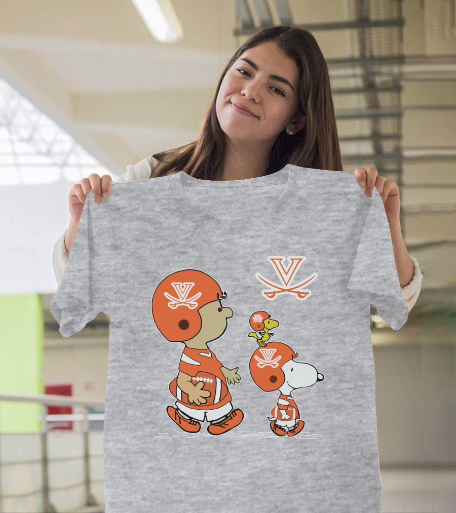 Virginia Cavaliers Snoopy Charlie Brown Football Peanuts T-Shirt