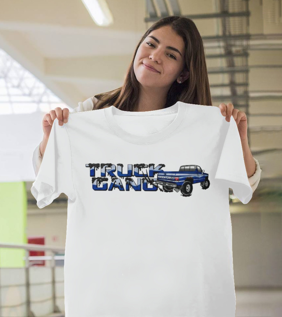 Ginger Billy Truck Gang Blue Truck T-Shirt