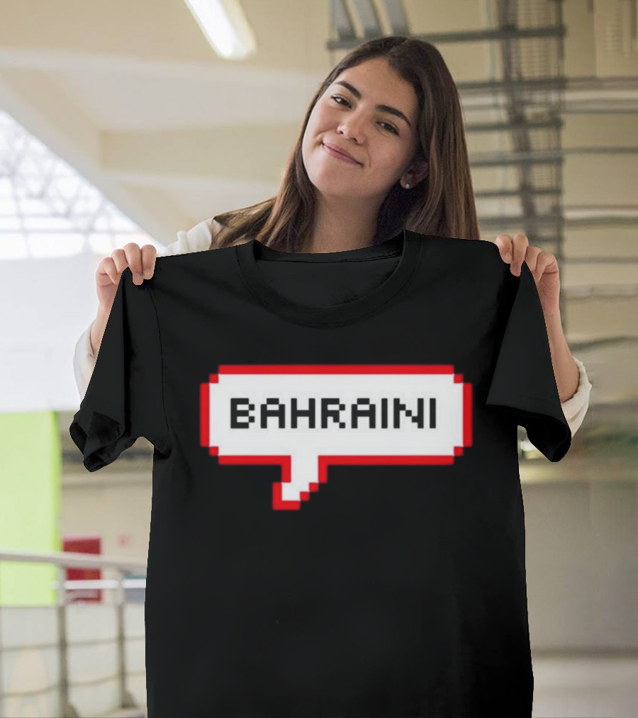 Bahraini Bahrain Pixel Speech Bubble T-Shirt
