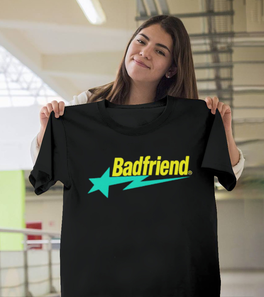 Badfriend Bape Star Logo Text With Lightning Bolt And Star T-Shirt