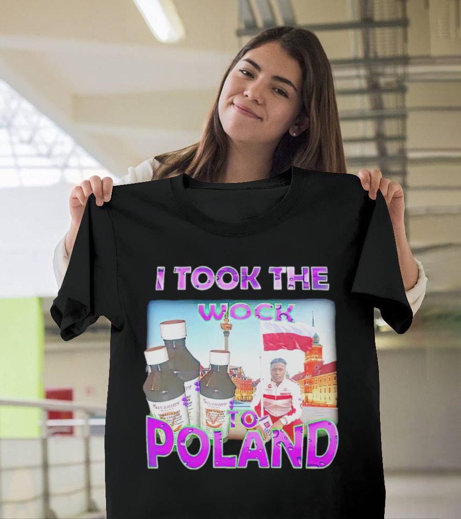 I Took The Wock To Poland Men's Shirt Scenic Polish Cityscape And Cough Syrup Bottles T-Shirt