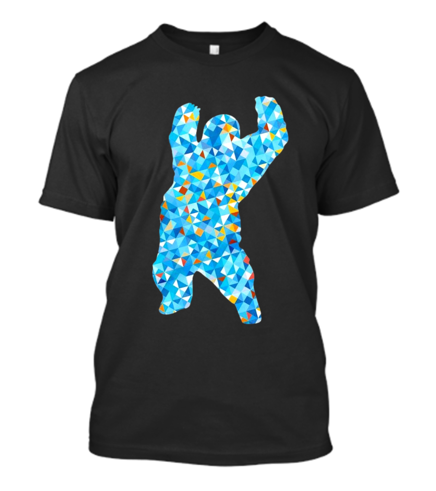 Monster Madness Polygon Pattern Style Gorilla Shape T-Shirt