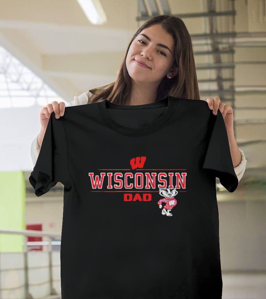 Wisconsin Dad Badgers Volleyball T-Shirt