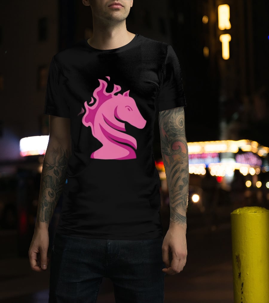 Gotham Knights Chess Symbolic Flaming Horse T-Shirt