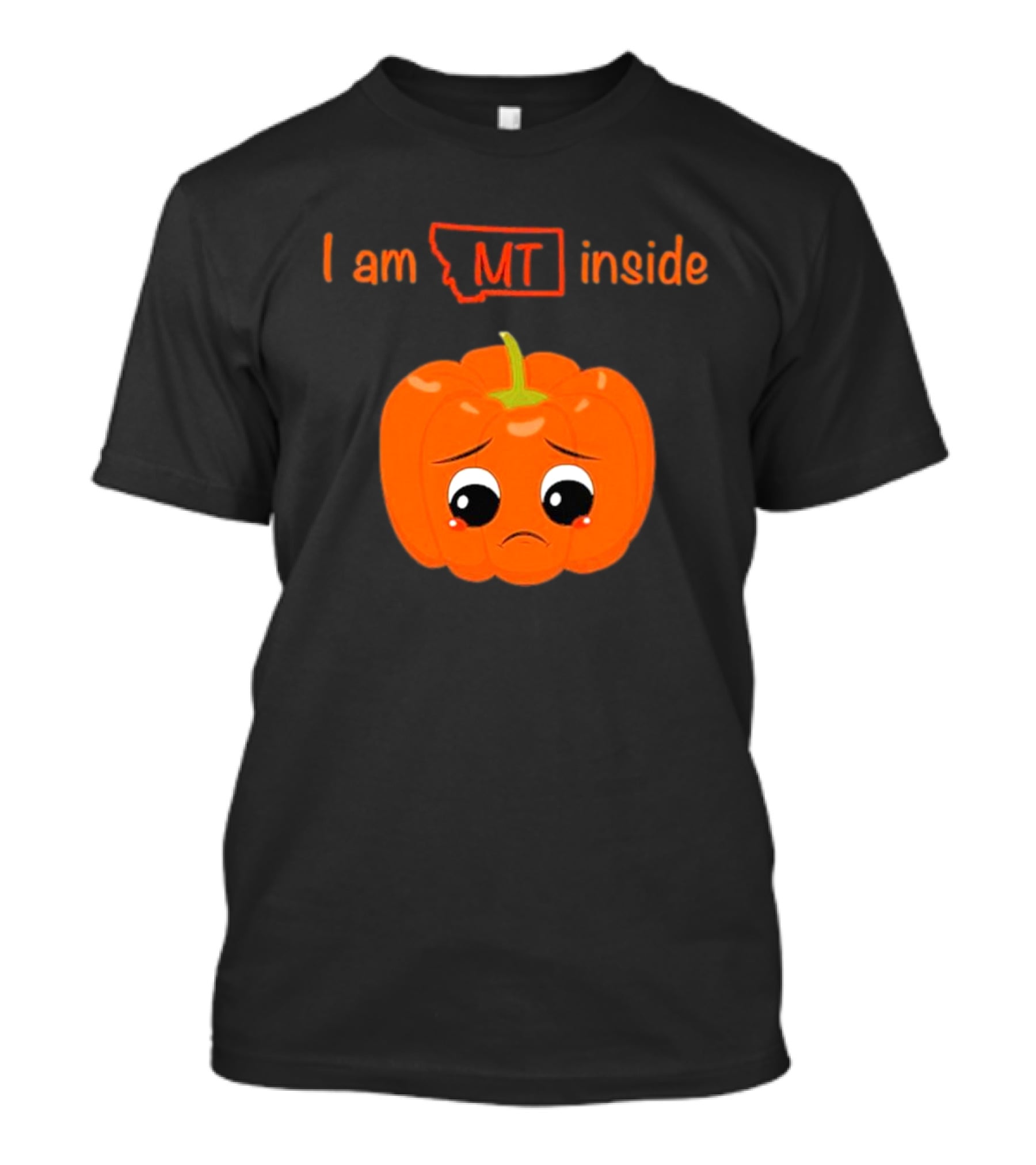 I Am MT Inside Sad Pumpkin Montana T-Shirt