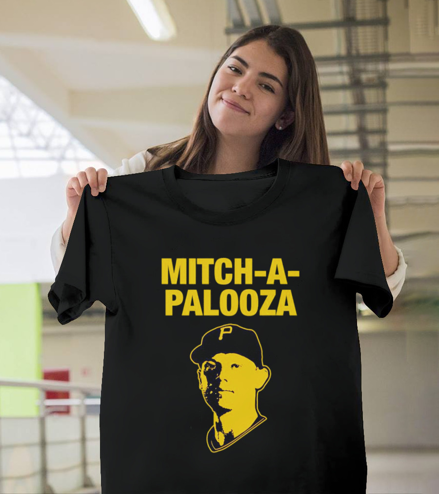 Pittsburgh Pirates Mitch-a-Palooza Bold Yellow Baseball Player T-Shirt
