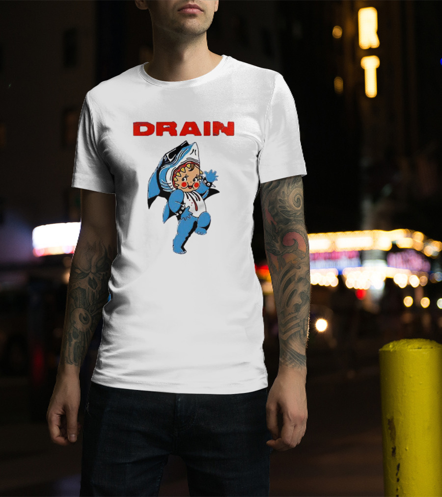 Drain Kewpie Shark Costume Charm T-Shirt