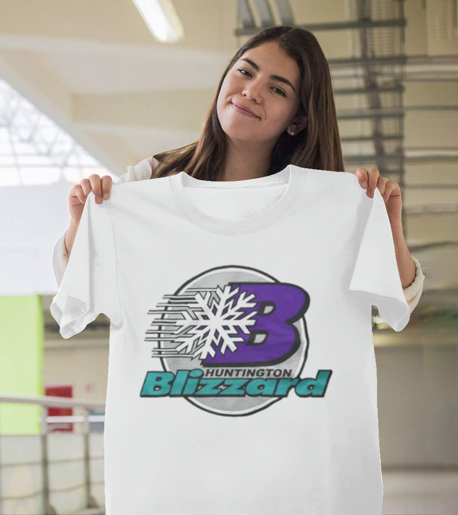 Huntington Blizzard Snowflake Logo Bold Letter B T-Shirt