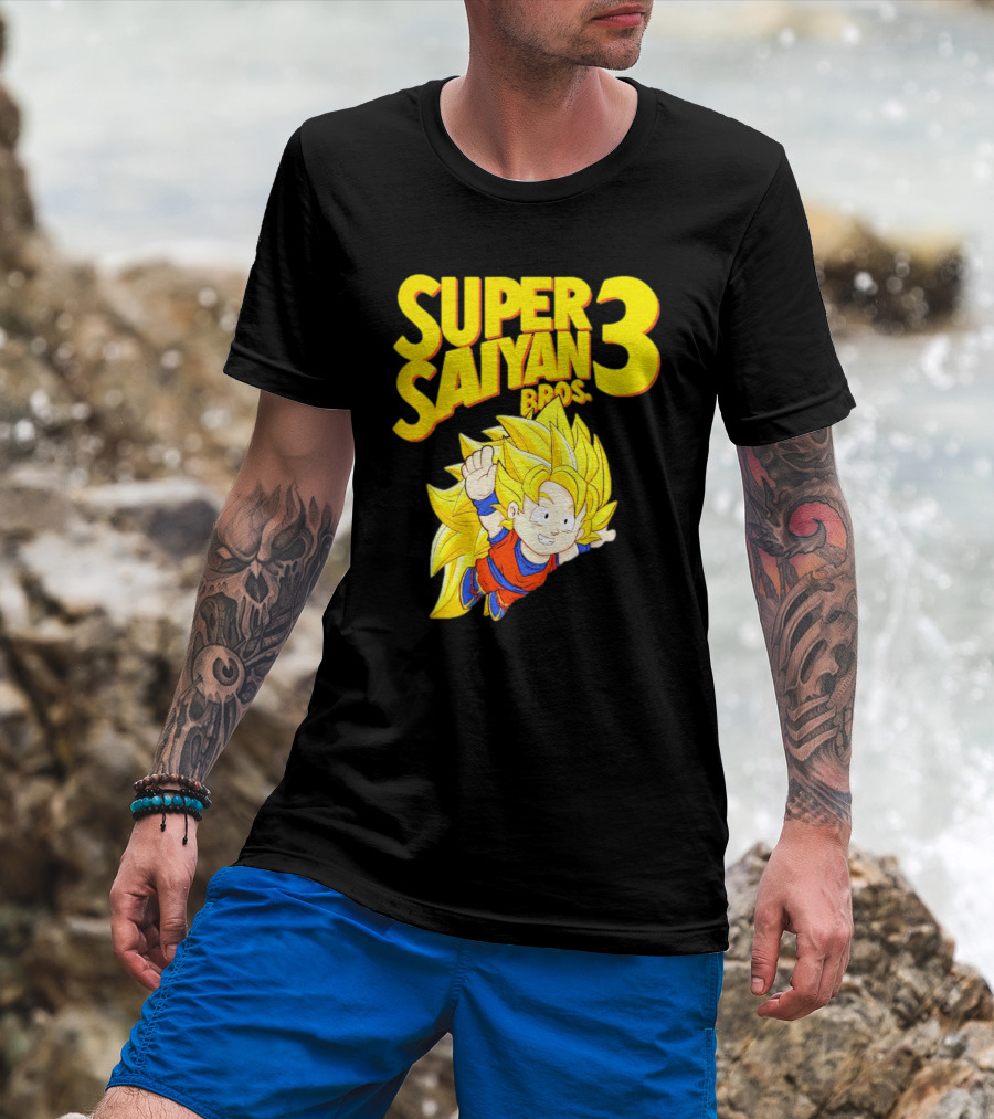 Super Saiyan 3 Bros Vintage Gaming Fusion T-Shirt