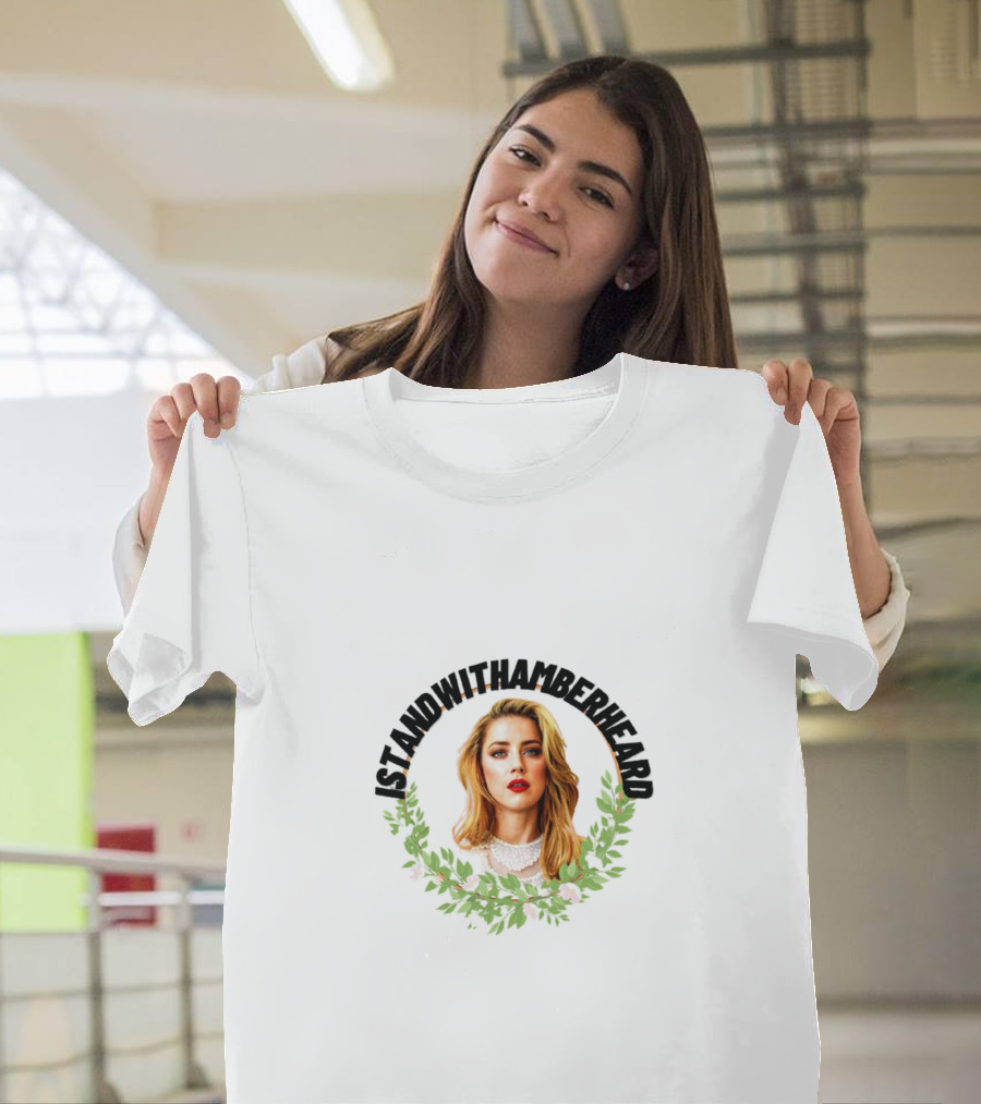 ISTANDWITHAMBERHEARD Amber Heard Laurel Wreath T-Shirt