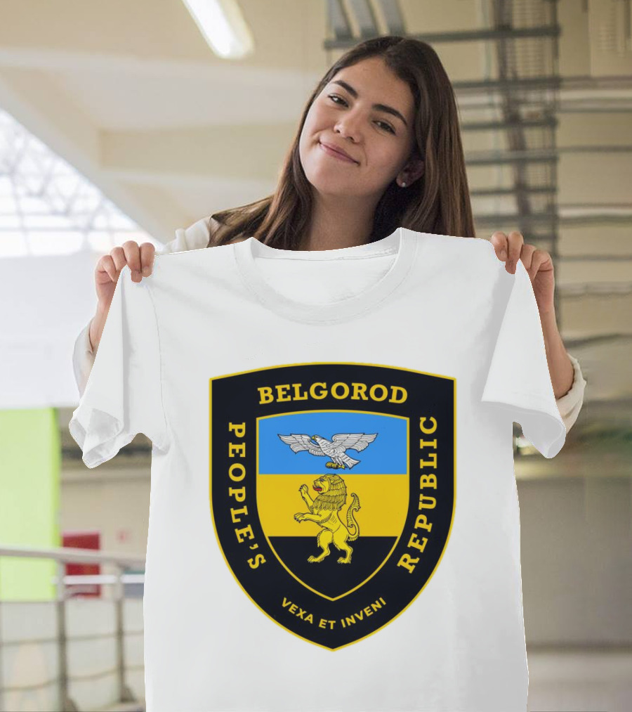 Belgorod People's Republic Emblem Vexa Et Inveni Shield Lion And Eagle Crest T-Shirt