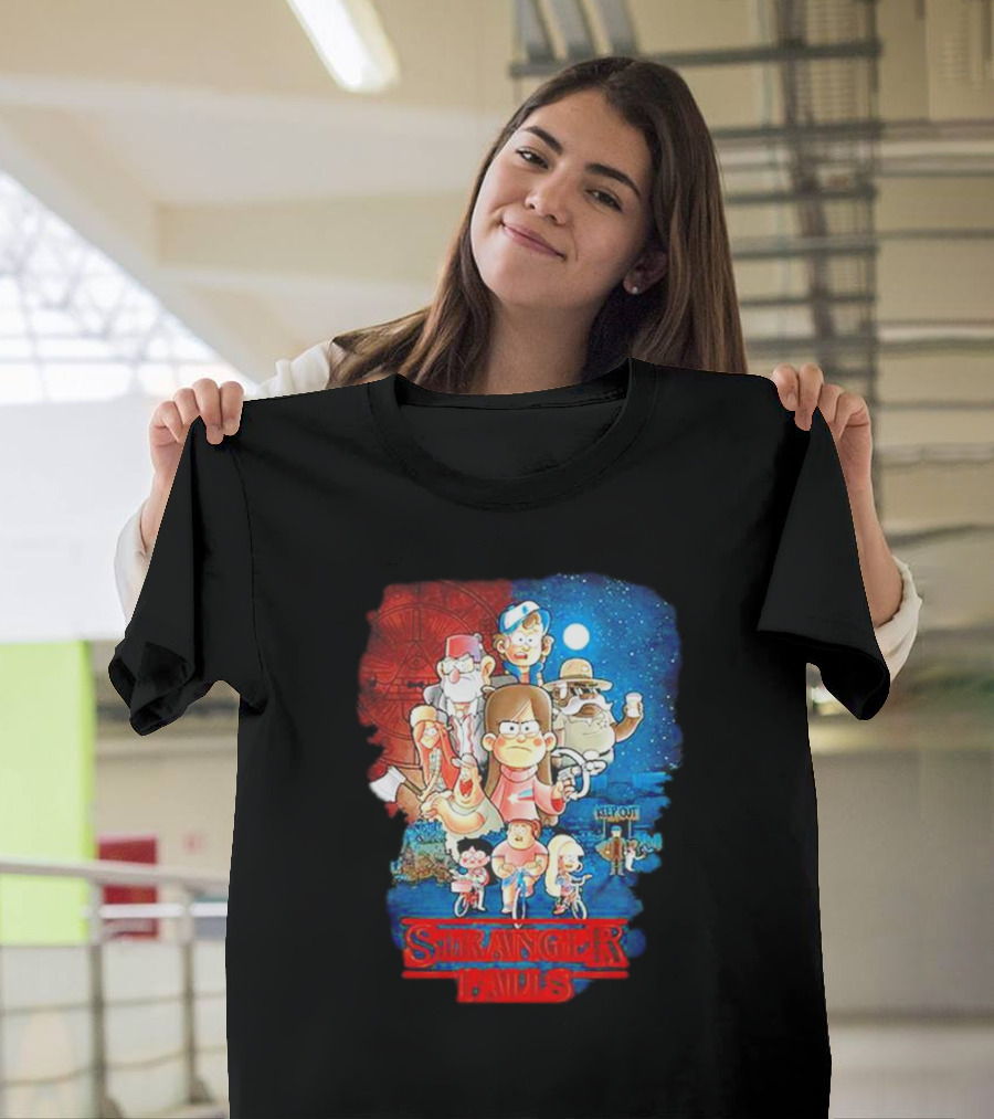 Stranger Falls Gravity Falls Parody Nighttime Adventure Scene T-Shirt