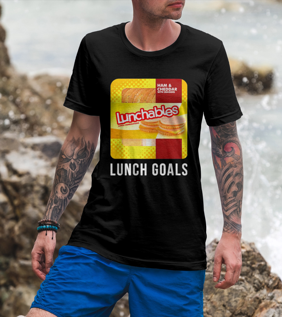 Ham And Cheddar With Crackers Lunchables Lunch Combinations Lunch Goals T-Shirt
