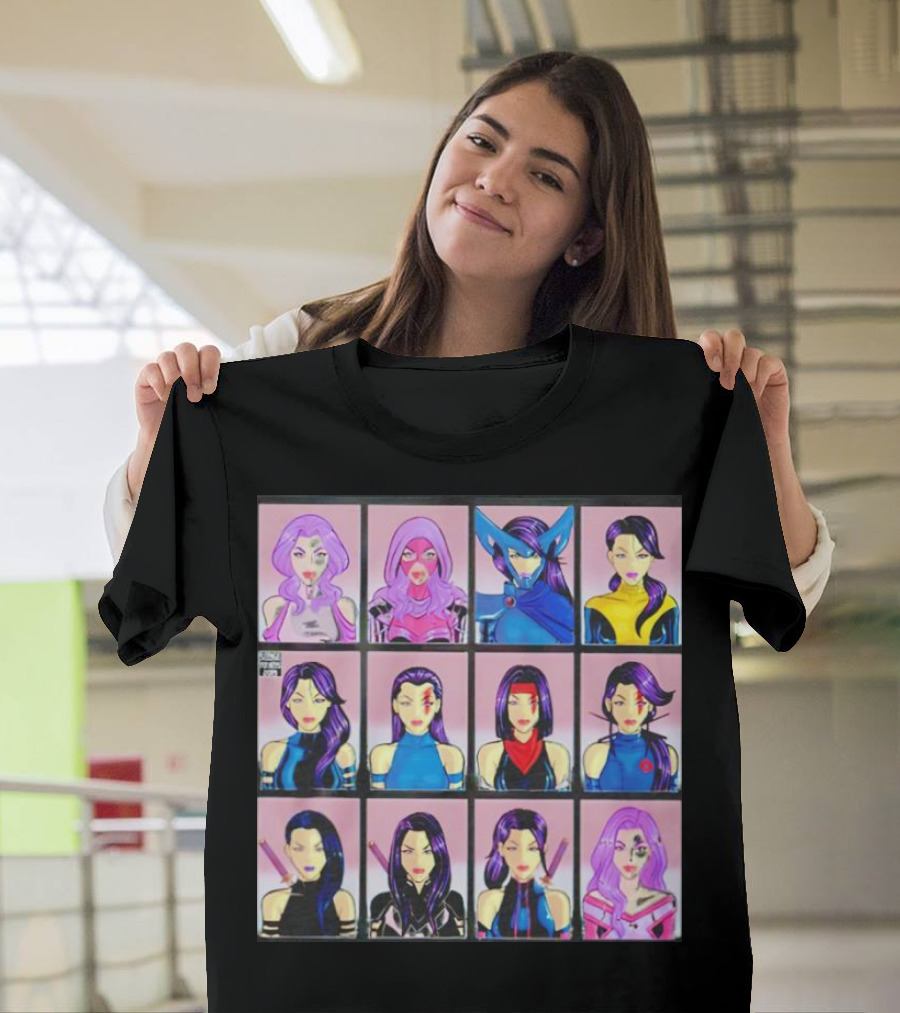Psylocke Evolution Twelve Iconic Looks T-Shirt