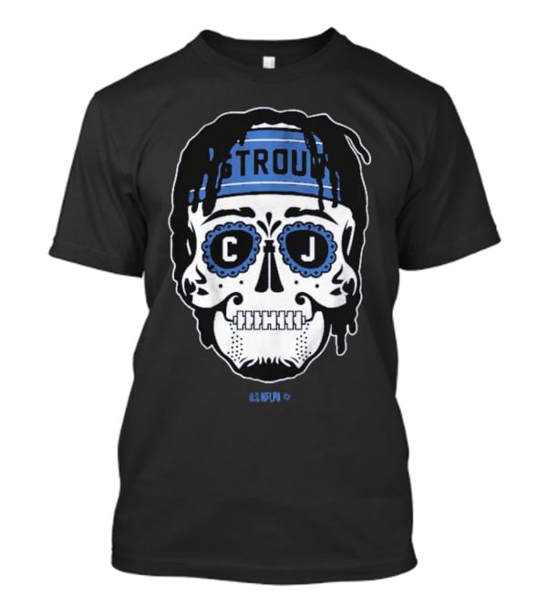 C.J. Stroud Sugar Skull Blue Bandana T-Shirt