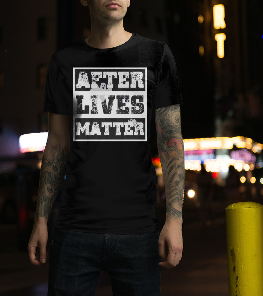 Boo After Lives Matter Ghosts Textured Halloween T-Shirt