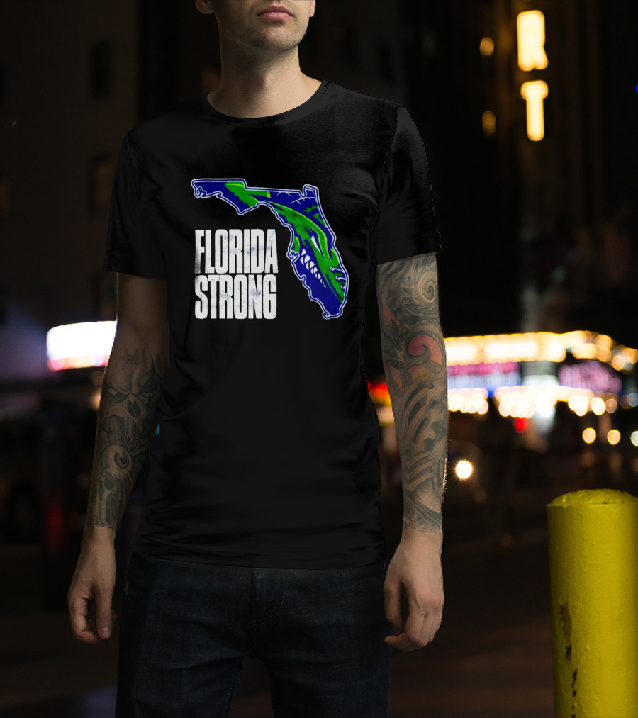 Florida Everblades Florida Strong Map T-Shirt