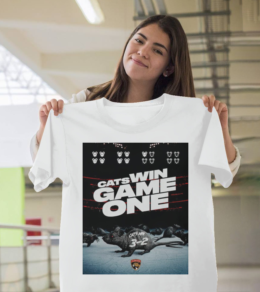 Cats Win Game One Florida Panthers 3-2 Victory T-Shirt