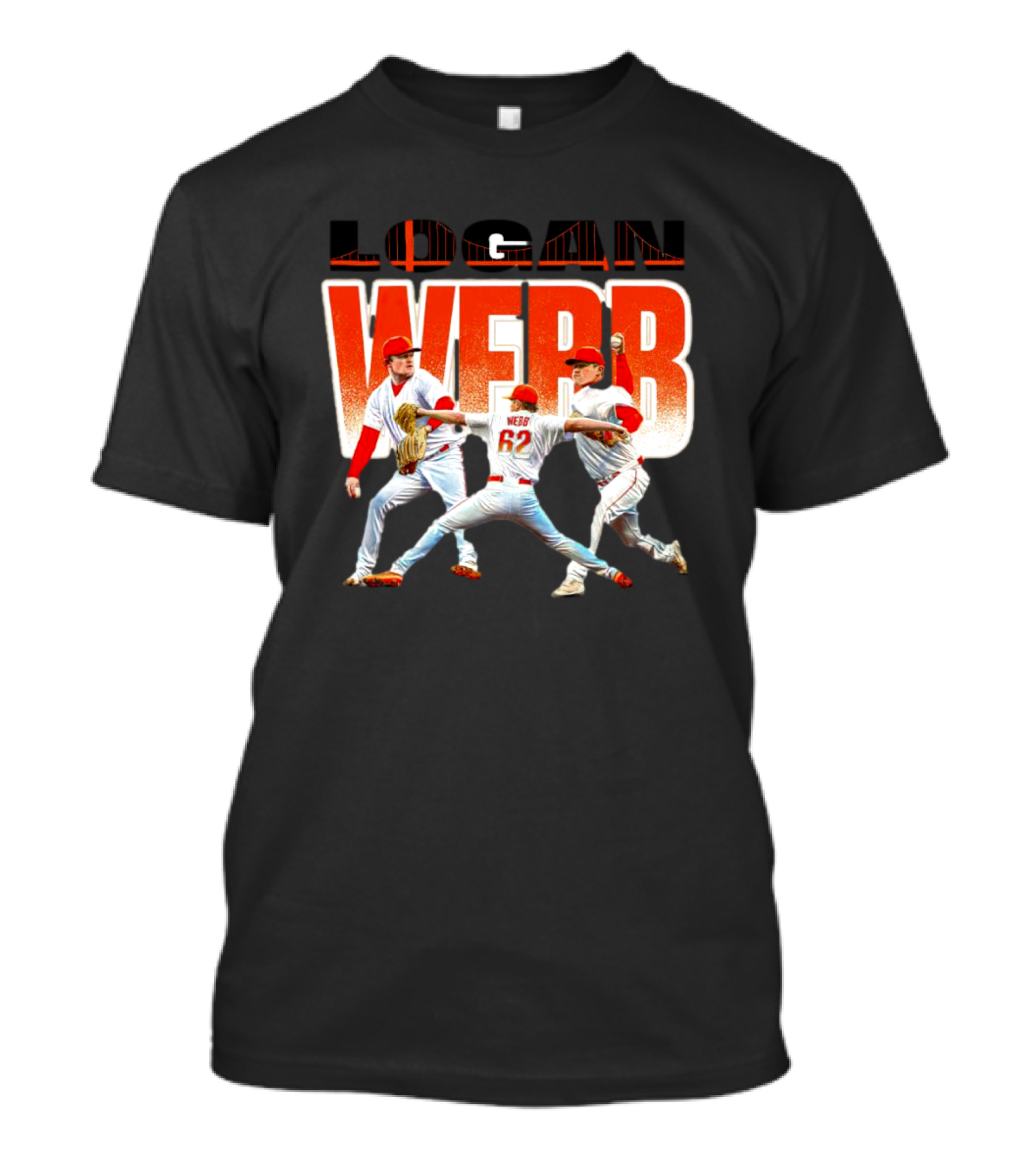 Logan Webb Baseball Action Trio 62 T-Shirt