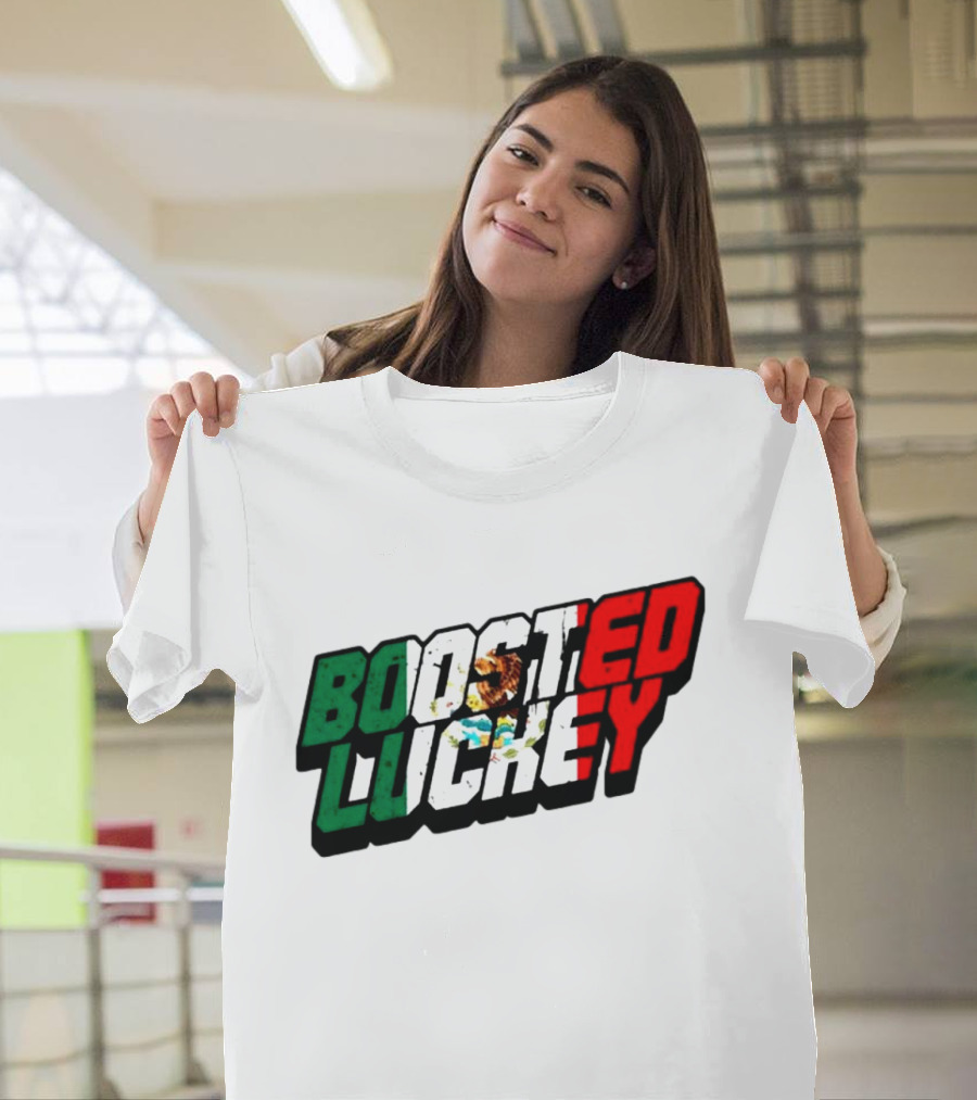 Boosted Luckey Mexico Mexican Flag Colors Eagle Emblem T-Shirt